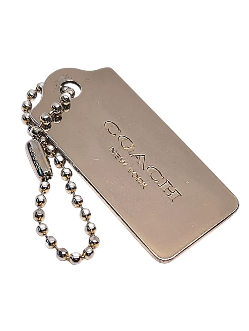 🆕 Coach 2" Gold Tone Solid Brass Metal Hangtag Bag Fob Purse Charm Keychain